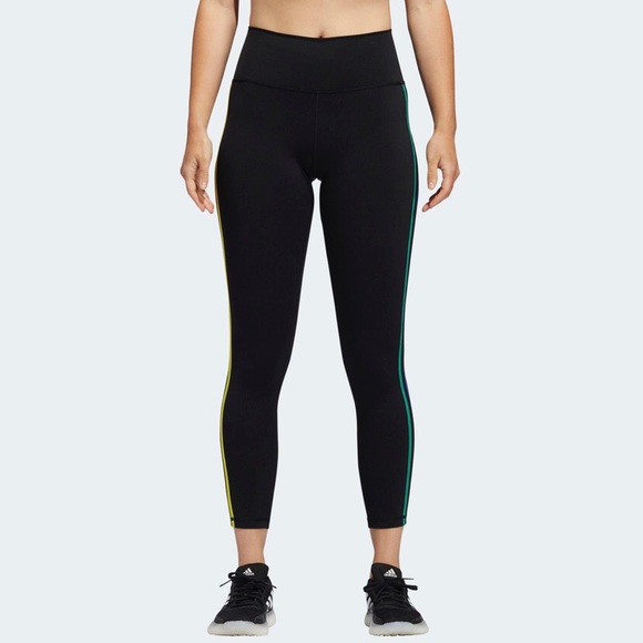 Adidas Pride 3-Stripes 7/8 Leggings - Picture 2 of 14
